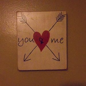 Decorative “You & Me” hanging sign